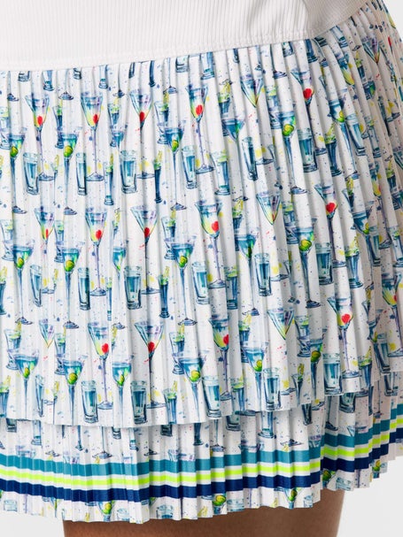 Lucky In Love Womens Long Martini Gras Pleat Skirt