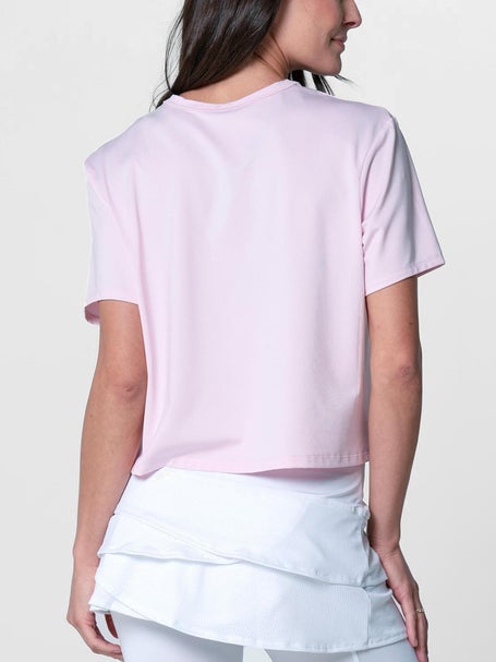 Lucky In Love Womens L-UV Power Box Top - Pink