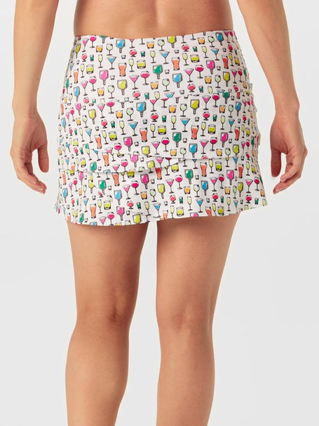 Lucky In Love Womens Pickleball Long Scallop Skirt