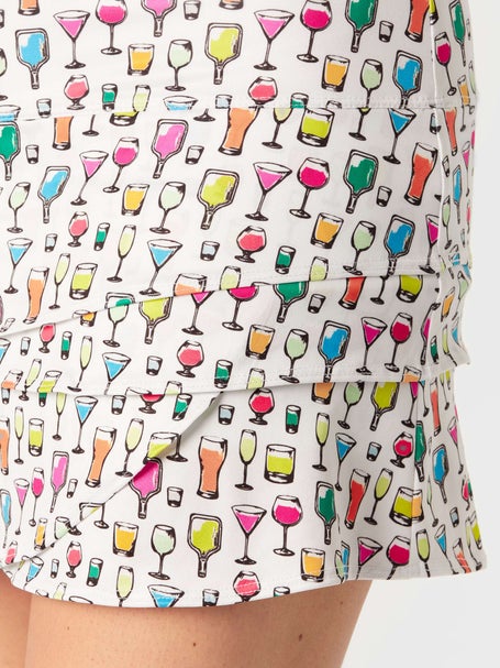 Lucky In Love Womens Pickleball Long Scallop Skirt