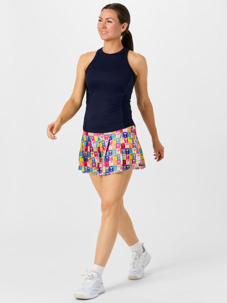 Lucky In Love Womens Margarita Pop Art Pleat Skirt