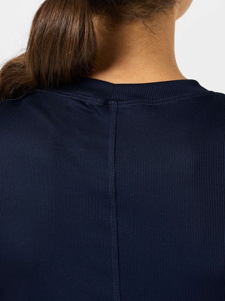 Lucky in Love Womens Hip Fit Rib Muscle Tank - Navy