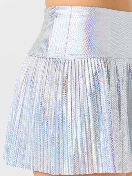 Lucky In Love Womens Snakeskin Pleat Skirt