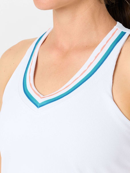 Lucky in Love Womens Waves Oasis Stripe Tank