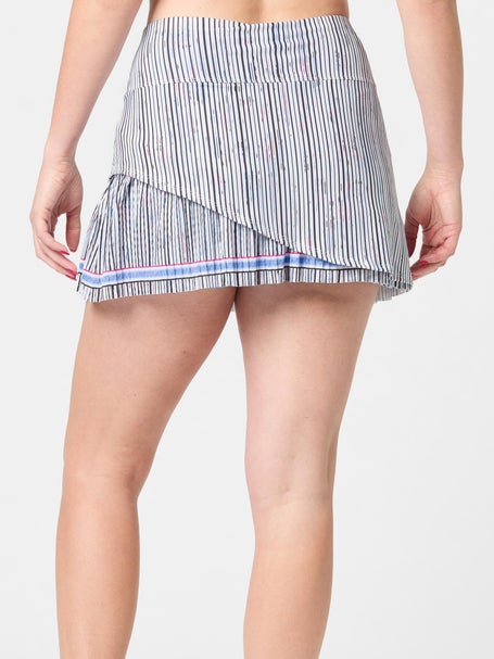 Lucky In Love Womens Peek A Blue Long Pleat Skirt