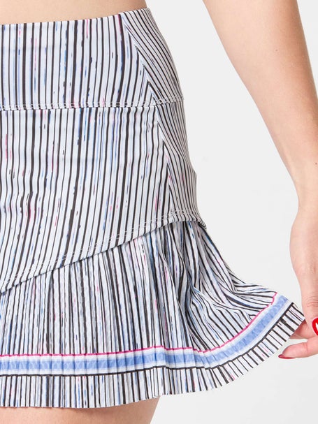 Lucky In Love Womens Peek A Blue Long Pleat Skirt