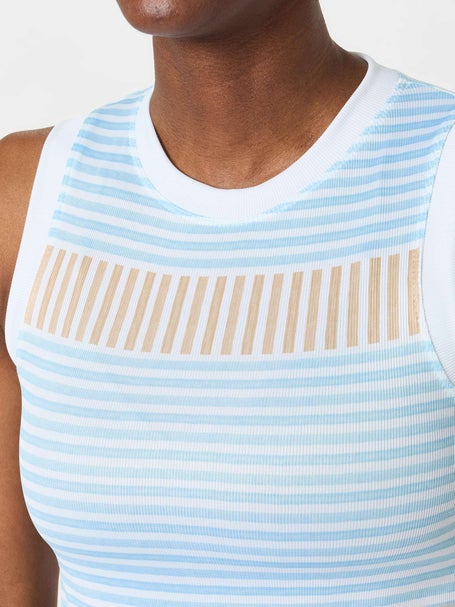 Lucky in Love Womens Riviera Breeze Stripe Muscle Tank