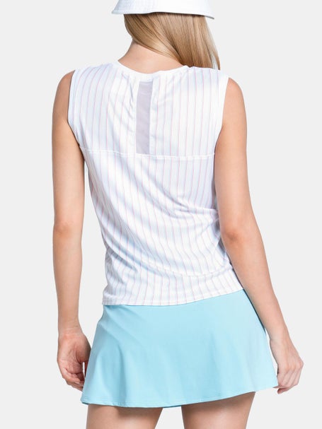 Lucky In Love Womens Retro Stripe Twist Front Tank