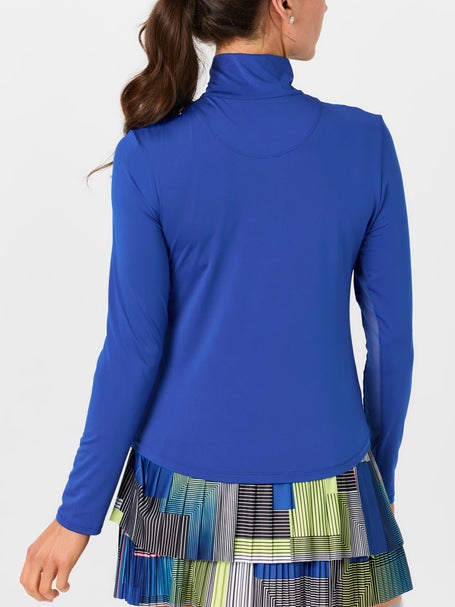 Lucky In Love Womens Stripe Free Play Zip Long Sleeve