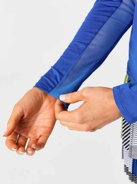 Lucky In Love Womens Stripe Free Play Zip Long Sleeve