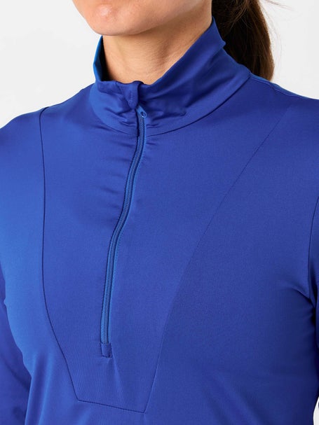 Lucky In Love Womens Stripe Free Play Zip Long Sleeve