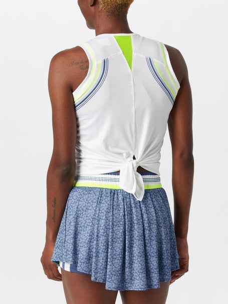 Lucky In Love Womens Steel Going Tie Back Tank