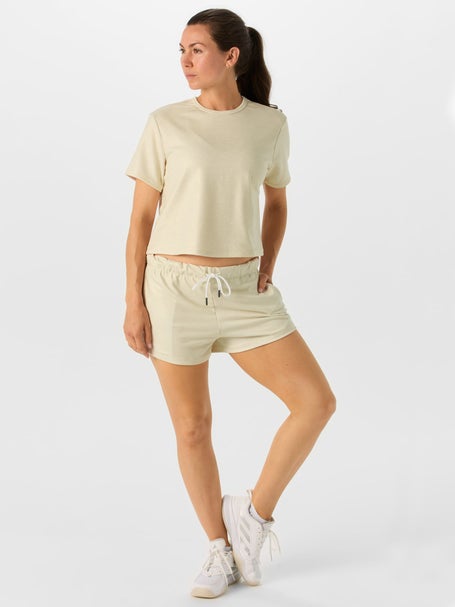 Lucky In Love Womens Shimmer Renew Heather Top