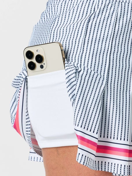 Lucky in Love Womens Glow Set High Waist Stripe Skirt