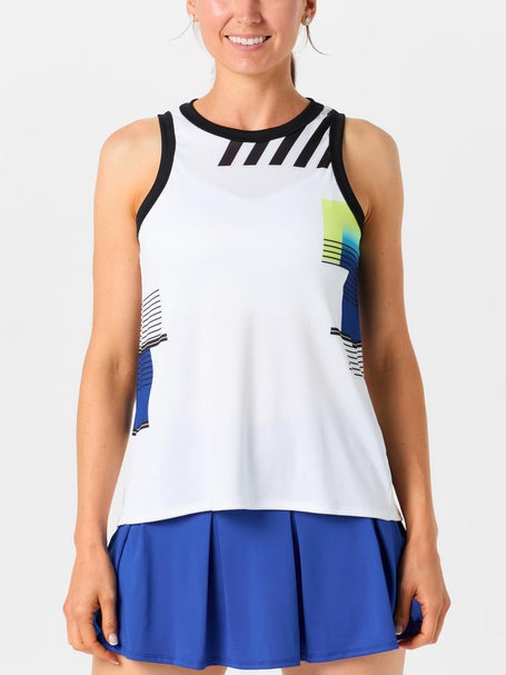 Lucky In Love Womens Stripe It Up Tie Back Tank