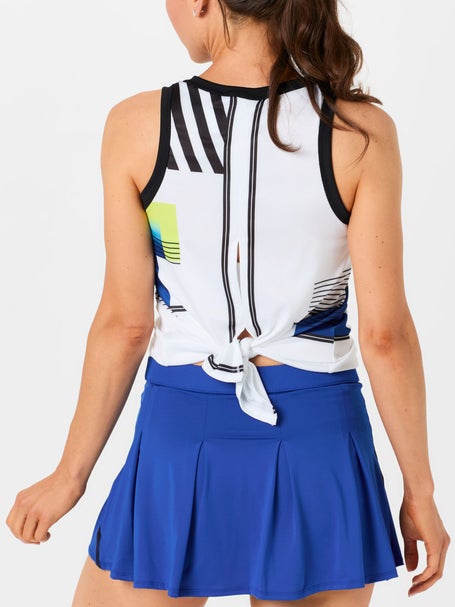 Lucky In Love Womens Stripe It Up Tie Back Tank