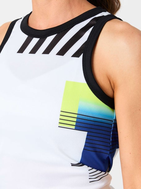 Lucky In Love Womens Stripe It Up Tie Back Tank