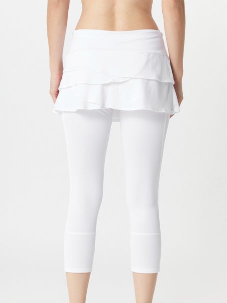 Lucky in Love Womens Scallop Skirt Capri White