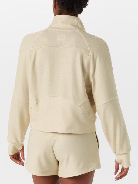 Lucky In Love Womens Shimmer Renew Heather Quarter Zip