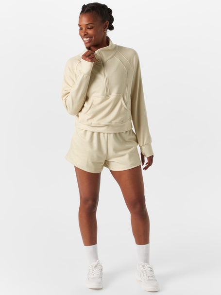 Lucky In Love Womens Shimmer Renew Heather Quarter Zip