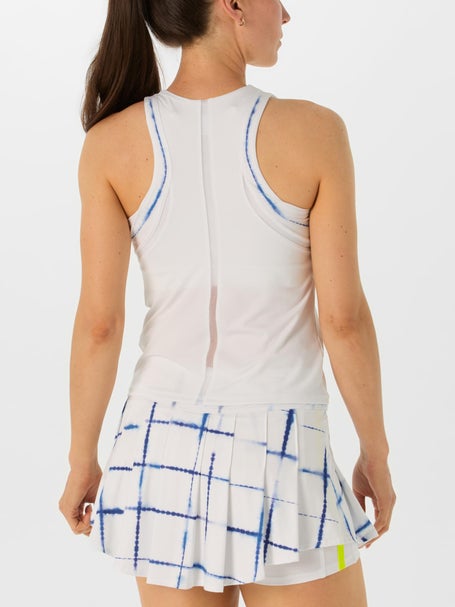 Lucky In Love Womens Shibori Stripe Tank