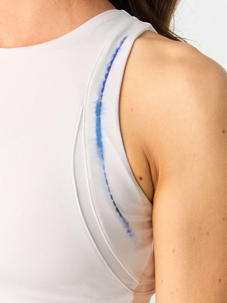 Lucky In Love Womens Shibori Stripe Tank