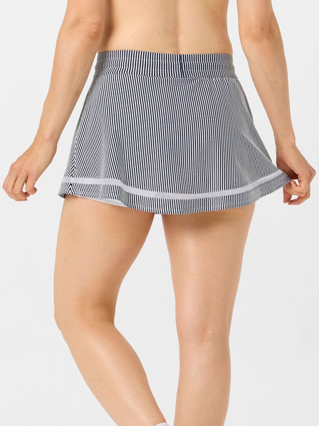 Lucky in Love Womens High Waist Seersucker Skirt-Navy