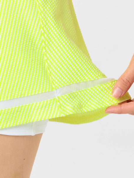 Lucky in Love Womens HW Seersucker Skirt-Yellow