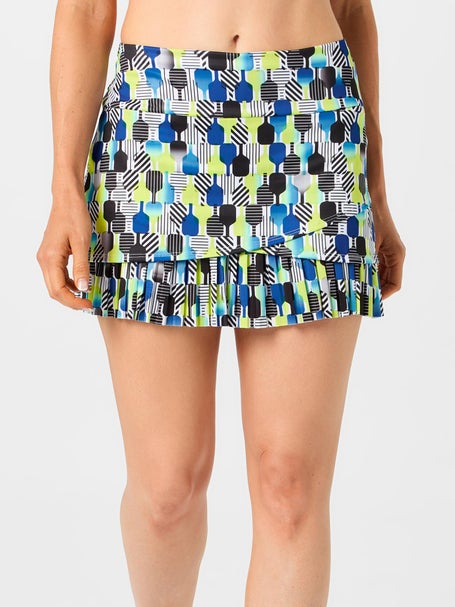 Lucky In Love Womens Stripe It Up Pickleball Skirt