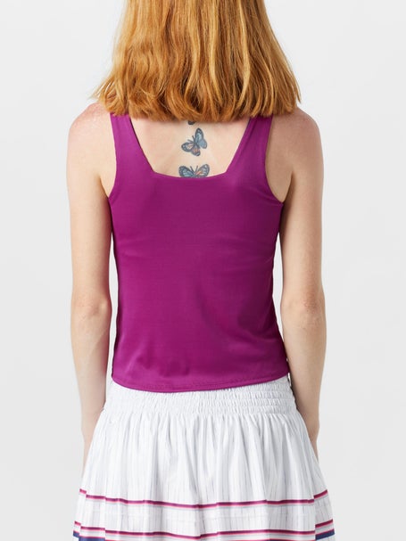 Lucky In Love Womens Berry Buzz Squared Up Tank