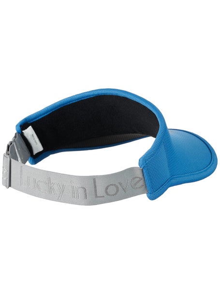 Lucky in Love Womens Stretch Visor - Caribbean Blue