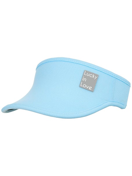 Lucky in Love Womens Stretch Visor - Cool Blue