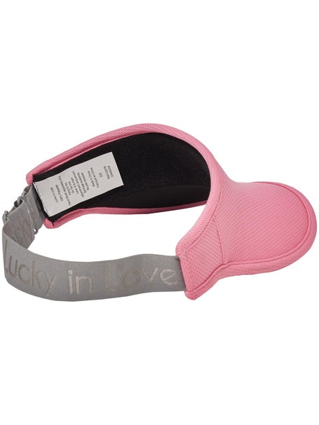 Lucky In Love Womens Stretch Visor - Paradise Pink