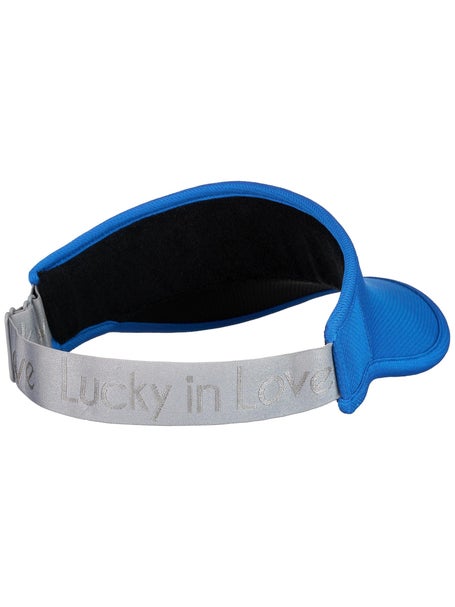 Lucky In Love Womens Stretch Visor - Royal