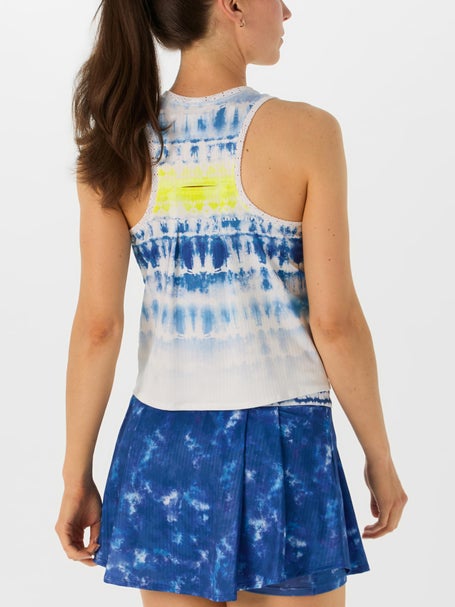 Lucky In Love Womens Shibori Wave Tank