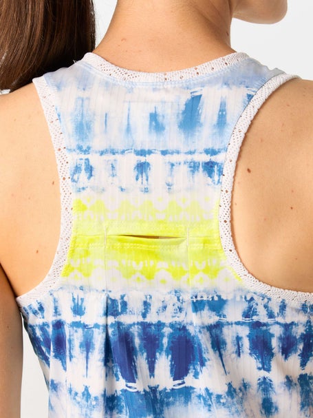 Lucky In Love Womens Shibori Wave Tank