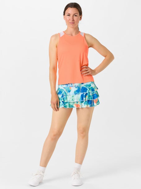 Lucky in Love Womens Waves Twist Back Rib Tank