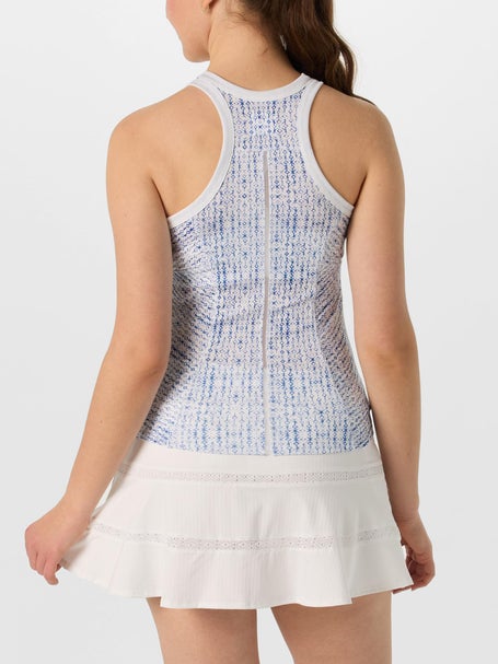 Lucky In Love Womens Shibori Boho Tile Rib Tank