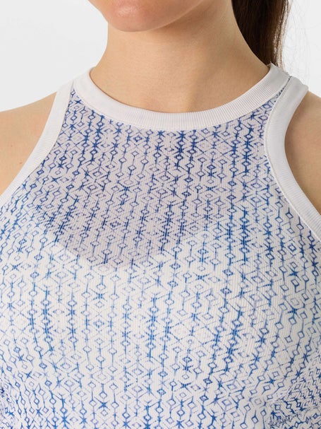 Lucky In Love Womens Shibori Boho Tile Rib Tank