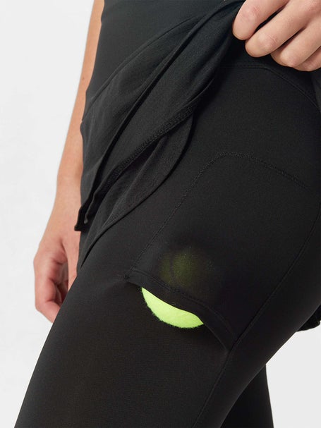 Lucky in Love Womens Scallop Skirt Capri Black