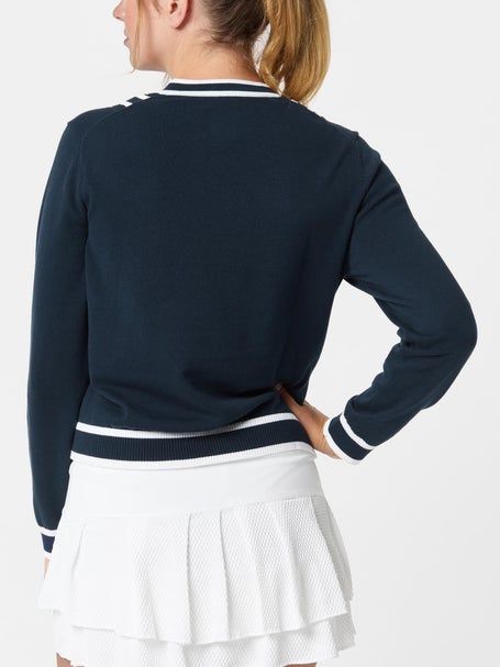 Lucky In Love Womens Victory V-Neck Sweater - Navy