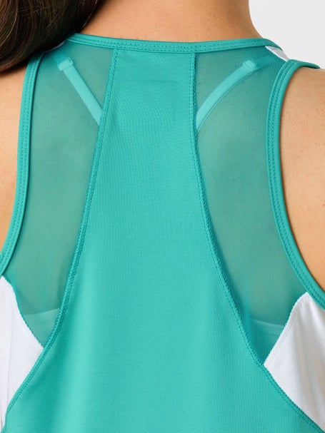 Lucky In Love Womens Eyelet Winners Circle Tank