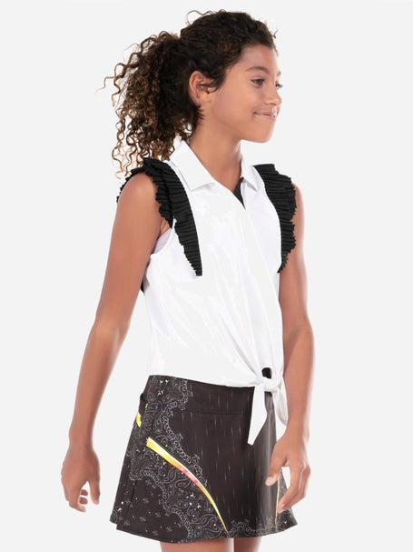 Lucky in Love Girls Paisley In Love Preppy Tie Polo