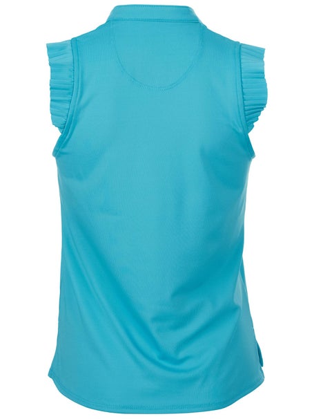 Lucky in Love Girls Pleat Me Up Tank - Ocean