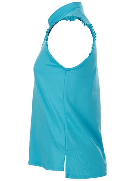 Lucky in Love Girls Pleat Me Up Tank - Ocean
