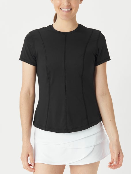 Lucky in Love Womens Core Center Court Top - Black