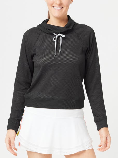 Lucky in Love Womens Core High Neck Pullover - Black