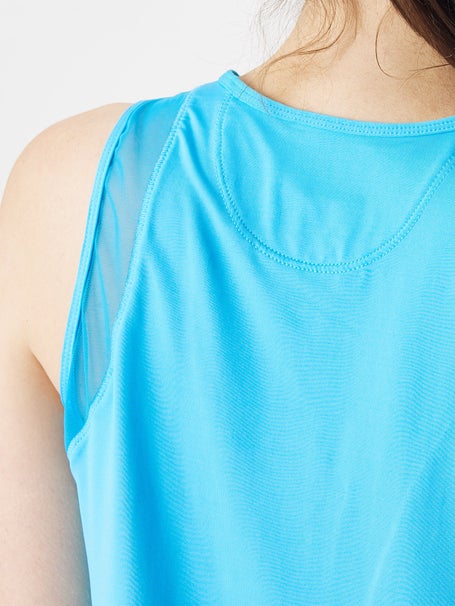 Lucky in Love Womens L-UV Chill Out Tank - Blue