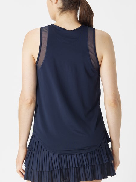 Lucky in Love Womens L-UV Chill Out Tank - Navy