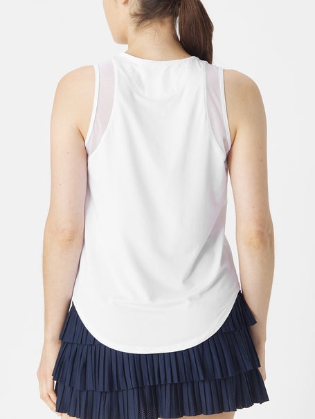 Lucky in Love Womens L-UV Chill Out Tank - White